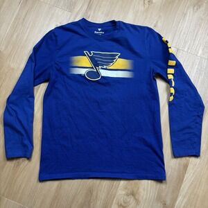 St Louis Blues Shirt Medium Mens Fanatics Long Sleeve Shirt